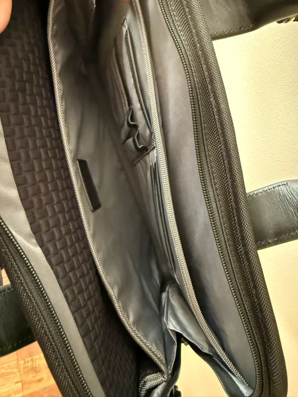 Tumi Black Nylon Laptop Briefcase with Dual Handles
